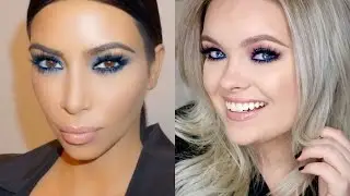 Kim Kardashian Blue Smokey Eyes | Drugstore vs High End | Brianna Fox