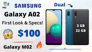 Samsung Galaxy A02 First Look & Specs!😯 | Dual Camera | 5000 mAh Battery | Galaxy M02 | Galaxy A02