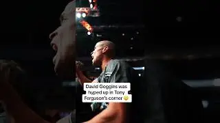 Goggins was HYPED in Ferguson’s corner 🔊 (via UFCANZ/TT)