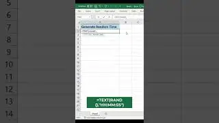 Generate Random Time on Excel (easy tutorial for beginners!)  #exceltech #easytutorial #excel365