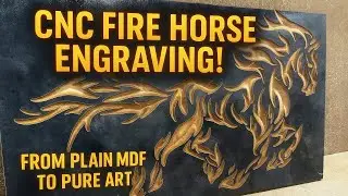 CNC Wood Art: Transforming a Plain MDF Board into a FIRE HORSE🐎🔥