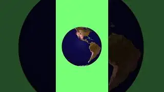 ROTATING EARTH/GLOBE - UNIVERSE GALAXY - Green Screen Corner Chrome Key Animation Video - Shorts