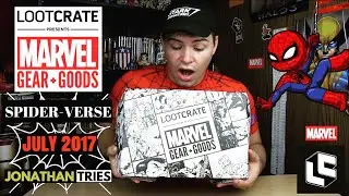 JULY 2017 | MARVEL GEAR + GOODS UNBOXING | SPIDER-VERSE | LOOT CRATE