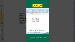 Excel document border apply and remove shortcut key #viral #computer #msoffice #subscribe #excel