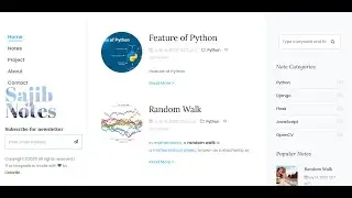 Portfolio and Blog Website with Python and Django