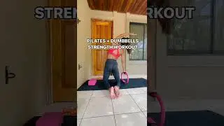 Pilates & dumbbells workout.  #loseweightnow #pilatesworkouts #pilatesstrength