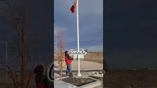 Поднятие флага Канады #canada
