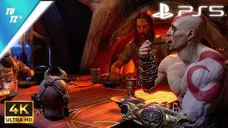 God of War Ragnarök Kratos Having Dinner