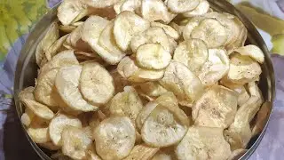 Easy Raw Banana Waffers | Homemade Crispy Banana Wafers | Banana Chips