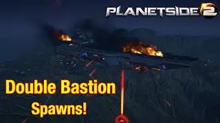 Incredible Double Bastion Spawn! - Planetside 2 Gameplay!