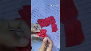 Ring flower jisoo dari kain flannel #shorts #diy #craft #flowers #jisoo