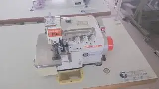 Masina de surfilat SIRUBA 737Q in timpul coaserii - Goodstyle SRL