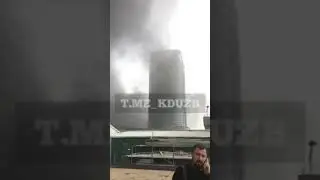 Tashkent city'даги қурилишлардан бирида кучли ёнғин чиқди.