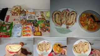 ВЛОГ/ЗАКУПИЛА ПРОДУКТЫ/ГОТОВИМ ОЧЕНЬ ВКУСНЫЙ РУЛЕТ ИЗ ЛАВАША