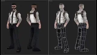 Low Poly character modeling//texturing timelapse