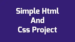 Simple Html And Css Project Bangla | HTML & CSS  Website