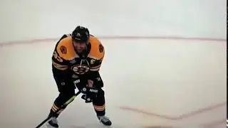 Zdeno Chara cuts open after blocked shot on exposed skin.