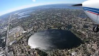 Flight from Orlando Executive Airport, via Universal Studios, Kissimmee and Kennedy Space Centre.