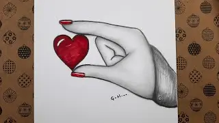 How to Draw Hand Holding Heart