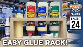 NEVER leave your shop glue open again! Build a Glue Rack!