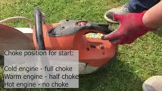How to Start - Stihl TS420 Petrol Cut-Off Saw