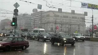 Traffic in Moscow on Tverskaya Street -Tráfico en Moscù