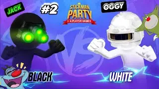 OGGY PLAYING STICKMAN PARTY GAME | WITH JACK | OGGY GAME
