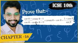 ICSE Class Xth Trigonometrical Identities and Tables Important question For Board exams