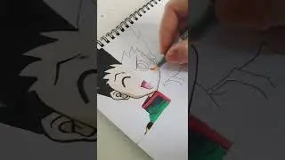 Drawing Gon 2 Different Side #shorts #hunterxhunter #hxh