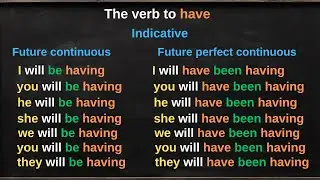 THE VERB TO HAVE - FULL CONJUGATION