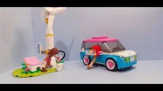 41443 Lego Friends set Olivia's Electric Car unboxing and speed-build