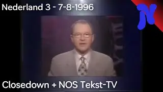 Nederland 3 closedown (7-8-1996)