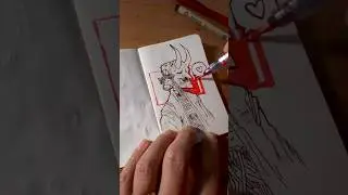 Filling my Entire Pocket Sketchbook #drawings #drawing #sketchbookpage #pocketpages