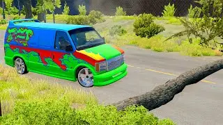 Cars vs Fallen Tree #5: BeamNG Drive - CHILL