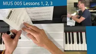 MUS 005 Lesson 1 2 3 - Staff, Treble & Bass clef