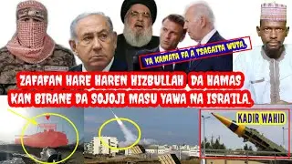 hizbullah ta harba rokoki 150 a yau, ta kai hari kan cibiyar leken Asiri, nasarorin hamas, tsagaita