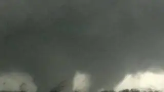 Massive multi-vortex tornado in Oklahoma - April 14, 2011