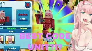 NEW CODE UNIT! ZERO TWO DARLING IN THE FRANXX BEST CODE UNIT? |All Star Tower Defense