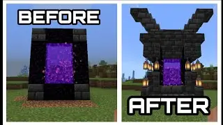 Custom nether portal design in Minecraft (#tutorial )