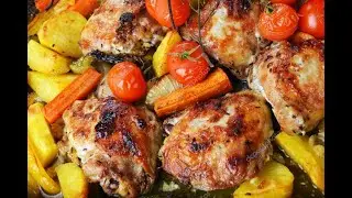 КУРИЦА В МЕДОВОЙ ЗАПРАВКЕ С КАРТОФЕЛЕМ.