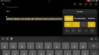 Tutorial cómo colocar un texto como título en NOTAS de iphone iOS