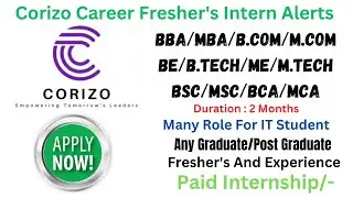 Corizo Internship Training Program 2023 | Many Role For IT Student | Apply Now 