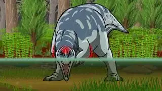FISHING IN THE RAIN - Dinosaur Animation