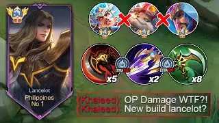 GOODBYE TANKY META HEROES! 💀 THIS NEW LANCELOT  DAMAGE BUILD CAN EZ MELT TANK HEROES! (Try This!)