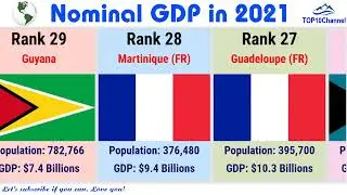 Ranking Nominal GDP of American countries in 2021 |TOP 10 Channel