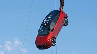 Highest BUNGEE JUMP with a Car | Nissan Qashqai Breaks World Record