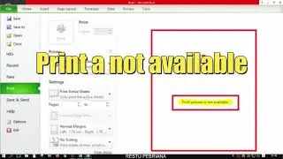 TIDAK BISA PRINT DI MICROSOFT EXCEL