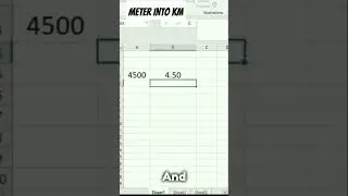 Meter into Kilometers auto convert with Excel 