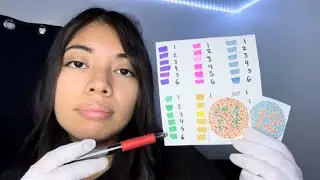 ASMR Color Blind Test (medical exam, eye exam)