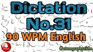 90 WPM English Dictation | 90 Speed English Dictation | English Shorthand 90 wpm | 